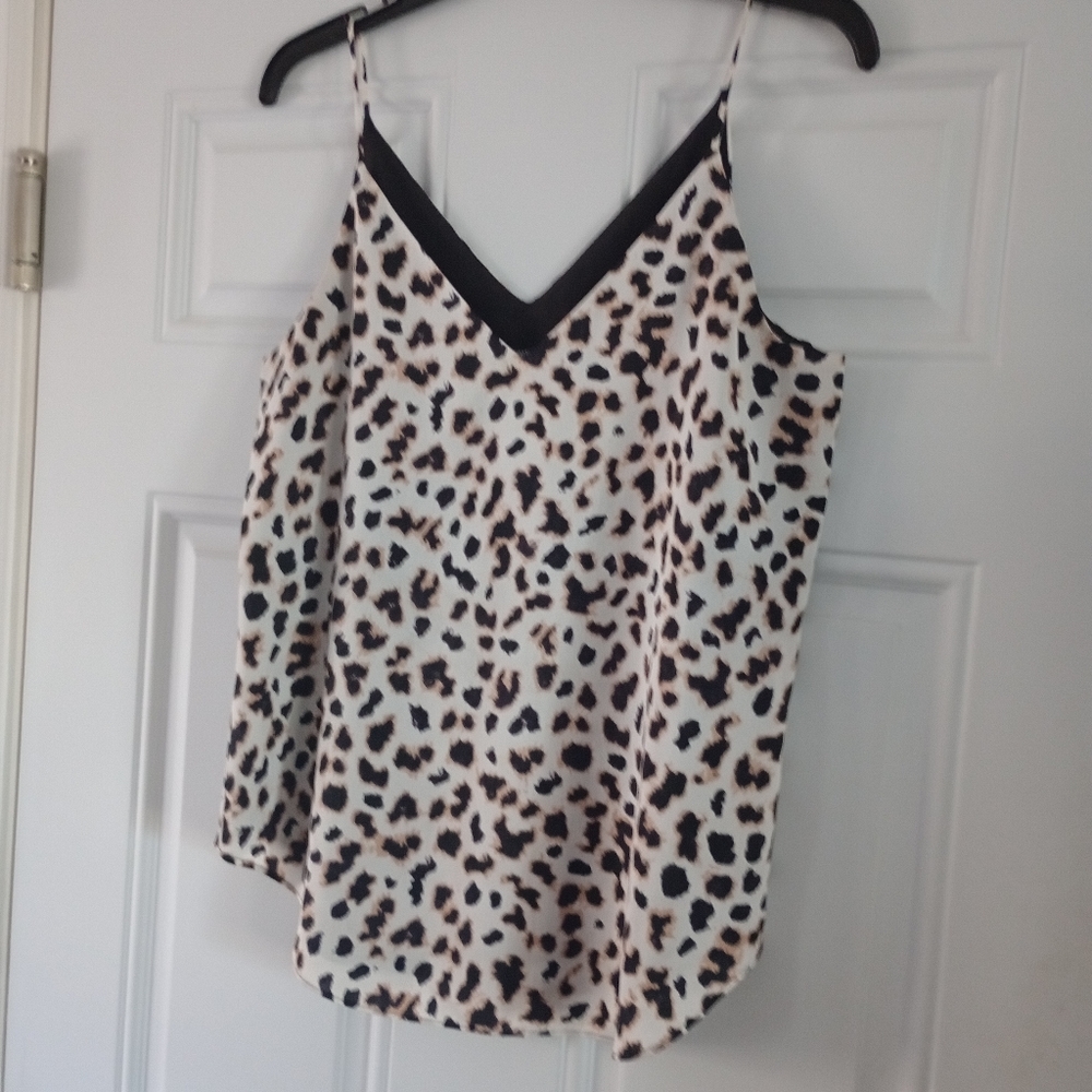 Express Spaghetti Strap Animal Print Leopard Top SZ SMALL